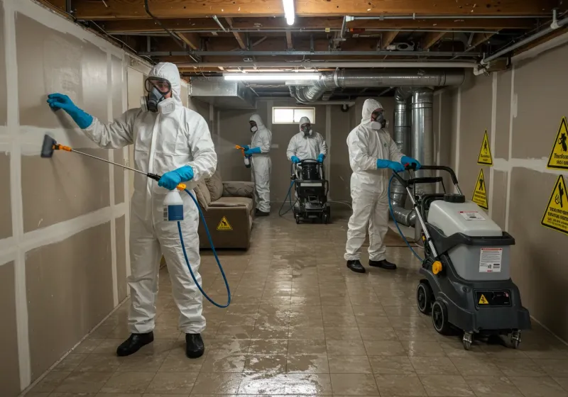 Basement Moisture Removal and Structural Drying process in Ewa Villages, HI